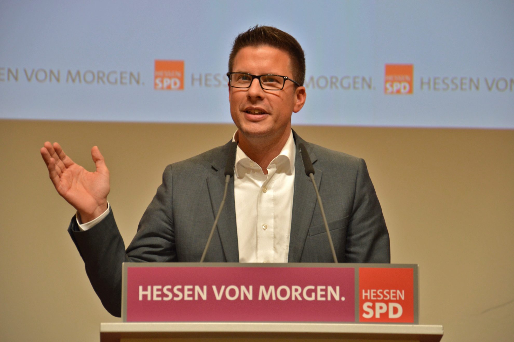 Swen Bastian beim SPD-Landesparteitag